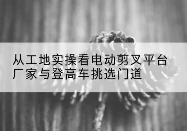 柏乡电动剪叉升降平台厂家-从工地实操看电动剪叉平台厂家与登高车挑选门道